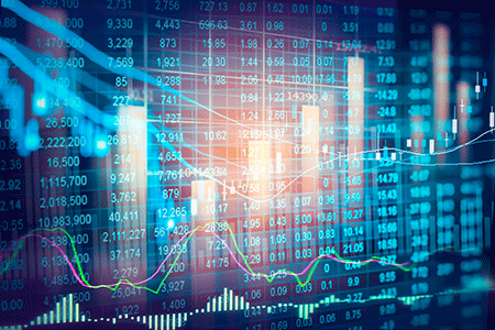 image of a ticker board at the stock exchange