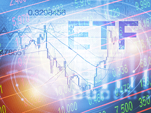 Individual stock chart with the words ETF on top