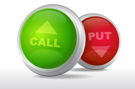 Put call buttons for trading options